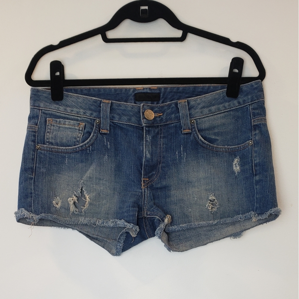 Bebe Distressed Daisy Duke - Jean Shorts